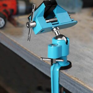 Goplus® Bench Vise Swivel 3" Tabletop Clamp Vice Tilts Rotate 360° Universal Work