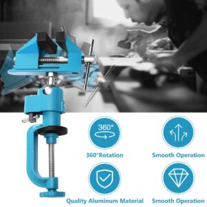 Goplus® Bench Vise Swivel 3" Tabletop Clamp Vice Tilts Rotate 360° Universal Work