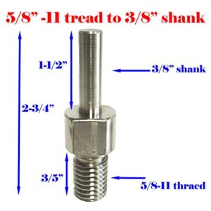 MTP Core Drill Bit Adapter 5/8"-11 Thread Male to 3/8” Shank Diamond Power Drill