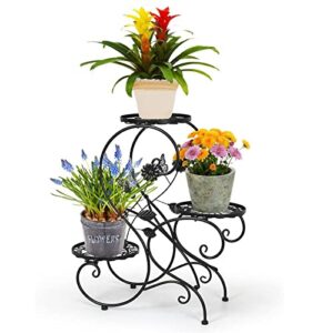 hlc 3 tier tall plant stand outdoor flower stand flower pot holder display for patio garden corner balcony living room