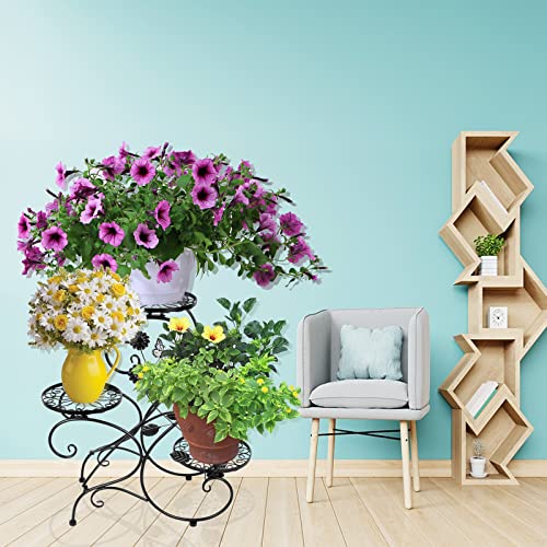 HLC 3 Tier Tall Plant Stand Outdoor Flower Stand Flower Pot Holder Display for Patio Garden Corner Balcony Living Room