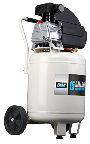 Pulsar 15 Gallon Vertical Tank Portable Electric Air Compressor with Accessories & Added Tool Kit, PCE6150VK