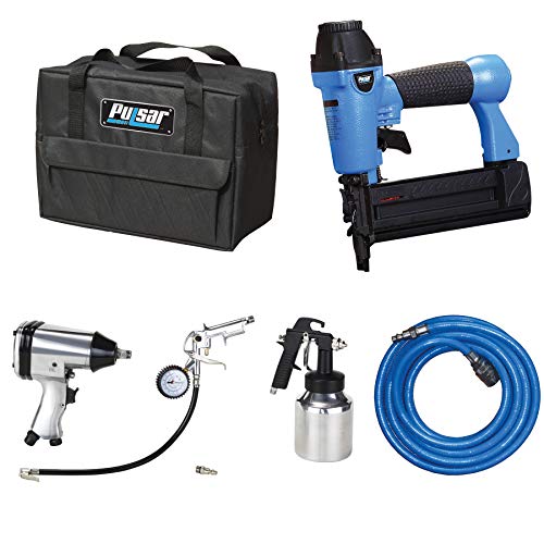 Pulsar 15 Gallon Vertical Tank Portable Electric Air Compressor with Accessories & Added Tool Kit, PCE6150VK