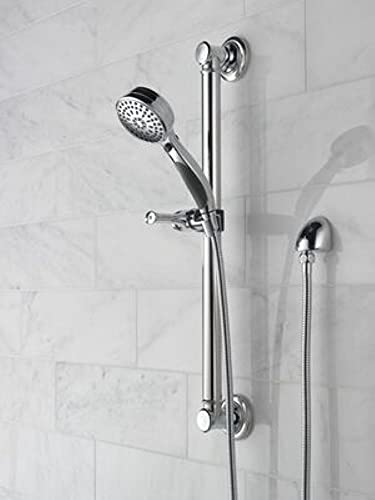 Delta Faucet 9-Spray Slide Bar Hand Held Shower with Hose, Chrome Handheld Shower Head, Slide Bar Hand Shower, Handheld Shower, Detachable Shower Head, Chrome 51900