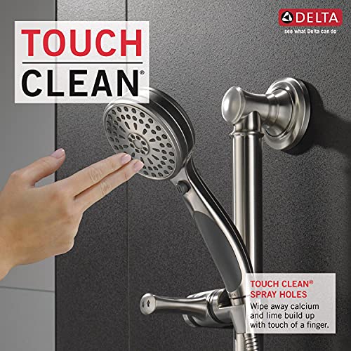 Delta Faucet 9-Spray Slide Bar Hand Held Shower with Hose, Chrome Handheld Shower Head, Slide Bar Hand Shower, Handheld Shower, Detachable Shower Head, Chrome 51900