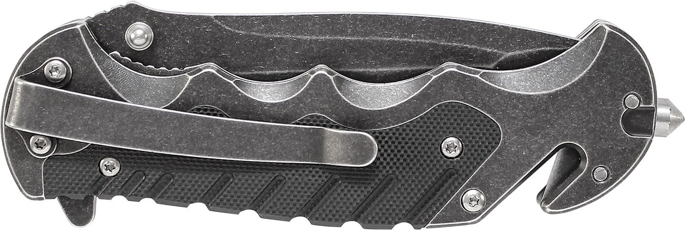 Smith & Wesson Border Guard SWBG10S 8.3in High Carbon S.S. Folding Knife with 3.5in Serrated Tanto Blade and Aluminum Handle for Outdoor, Tactical, Survival and EDC ,Black