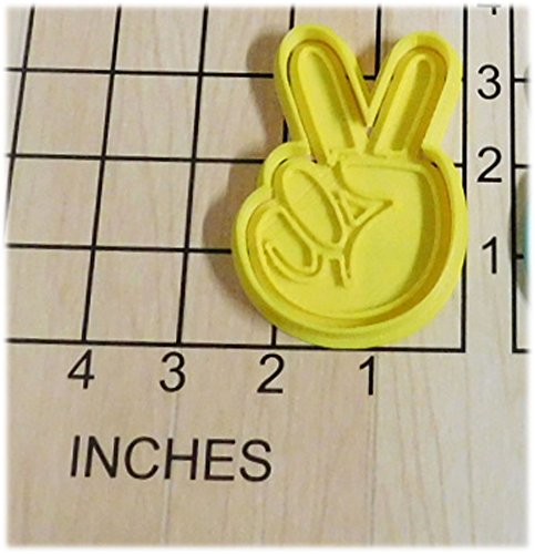 Peace Hand Sign Fondant Cookie Cutter and Stamp #1018