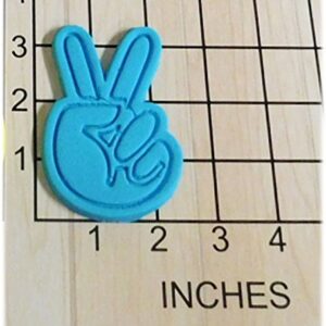 Peace Hand Sign Fondant Cookie Cutter and Stamp #1018