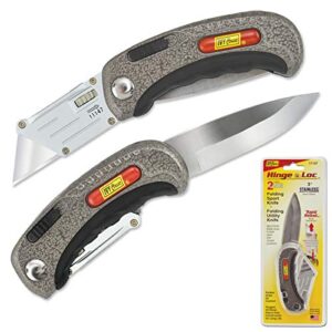 IVY Classic 11147 Hinge-Loc 2-in-1 Folding Sport/Utility Knife, 1/Card