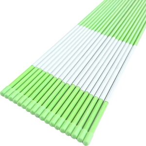 FiberMarker Reflective Driveway Markers 48-Inch Green 20-Pack 1/4-Inch Dia Driveway Poles for Easy Visibility at Night