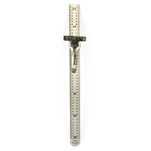 big horn 19206 6” stainless steel pocket ruler 1/64 1/32 scales decimal conversion chart rulers