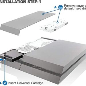 Storite Storage Expansion for PS4, Hard Drive DataBank (GameBar) (PS4 4TB Expansion)