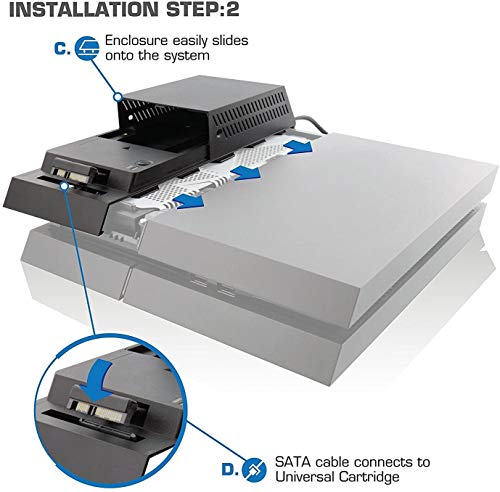 Storite Storage Expansion for PS4, Hard Drive DataBank (GameBar) (PS4 4TB Expansion)