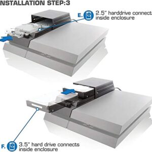 Storite Storage Expansion for PS4, Hard Drive DataBank (GameBar) (PS4 4TB Expansion)