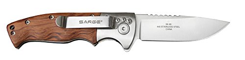 Sarge Knives SK-65 Flash Wooden Swift Assist Folder