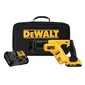 dewalt 20v max* cordless reciprocating saw kit, compact, 2-amp hour (dcs387d1)
