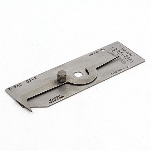 Weld V-WAC Gage Standard Welding Biting Edge Under Cut Gauge Welder Inspection Ruler