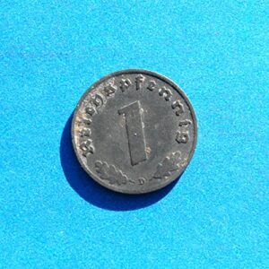 germany 1940-d 1 reichs pfennig nazi german coin wwii #1