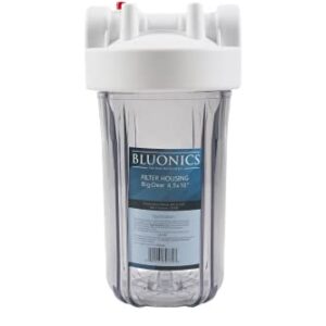 Bluonics 4.5 x 10" Whole House Water Filter GAC Carbon with Clear Transparent HOUSING