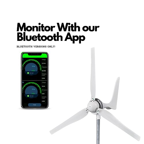 Automaxx Windmill 1500W 24V 60A Wind Turbine Generator kit. Automatic and Manual Braking System DIY Installation, MPPT Controller with Bluetooth Function.