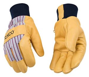 kinco - premium leather work and ski gloves, heatkeep insulation, (1927kw)