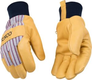 kinco - premium leather work and ski gloves, heatkeep insulation, (1927kw)