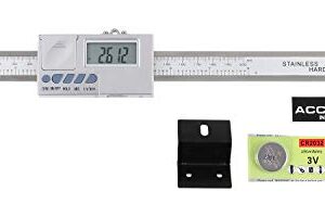 Accusize Industrial Tools 0-8''/0-200 mm by 0.0005''/0.01 mm Horizontal Electronic Digital DRO Scale Unit, Abho-0008