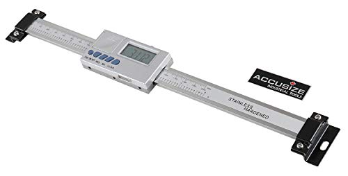 Accusize Industrial Tools 0-8''/0-200 mm by 0.0005''/0.01 mm Horizontal Electronic Digital DRO Scale Unit, Abho-0008