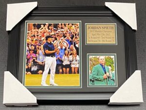 jordan spieth 2015 masters champion records framed 8x10 photo