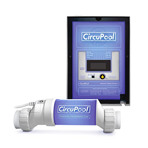 CircuPool® Universal40 Saltwater Chlorinator - Complete System with 40k-Gallon Max Cell - Compatible with existing Systems,Titanium Cell & 4 Year Warranty