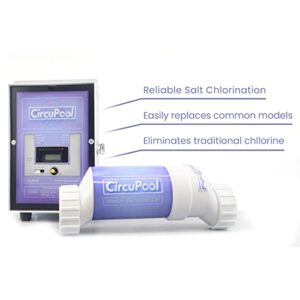 CircuPool® Universal40 Saltwater Chlorinator - Complete System with 40k-Gallon Max Cell - Compatible with existing Systems,Titanium Cell & 4 Year Warranty