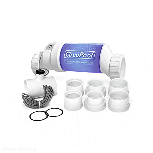 CircuPool® Universal40 Saltwater Chlorinator - Complete System with 40k-Gallon Max Cell - Compatible with existing Systems,Titanium Cell & 4 Year Warranty