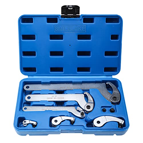 8MILELAKE Adjustable Hook And Pin Wrench/Spanner Tool Set