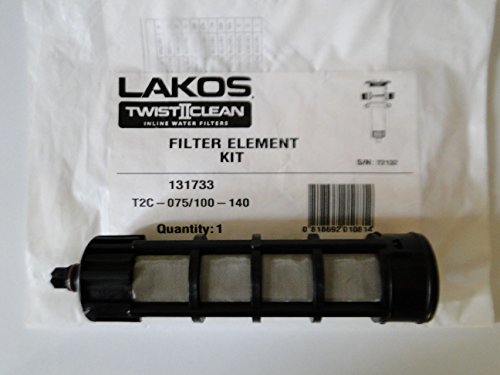 Lakos Filter Element Replacement Kit 3/4" / 1" Twist 2 Clean Twist II Clean Twistiiclean (140 MESH BLACK T2C-075/100-140 (131733))