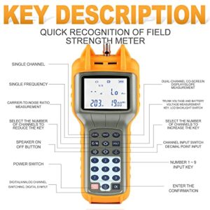 AUGOCOM® CATV Cable Tester, Coax Cable Tracer Coaxial Wire Continuity Checker, TV Handle Signal Level Meter DB Tester 47-870MHz