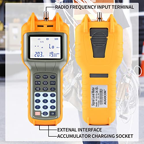 AUGOCOM® CATV Cable Tester, Coax Cable Tracer Coaxial Wire Continuity Checker, TV Handle Signal Level Meter DB Tester 47-870MHz