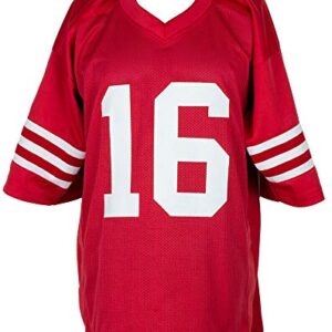 Joe Montana Autographed Signed Custom Red Pro Style Football Jersey JSA