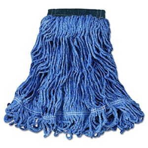 rubbermaid commercial c152blu swinger loop wet mop head, medium, cotton/synthetic, blue (case of 6)