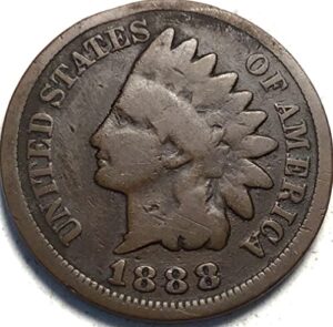1888 p indian hean cent penny seller good