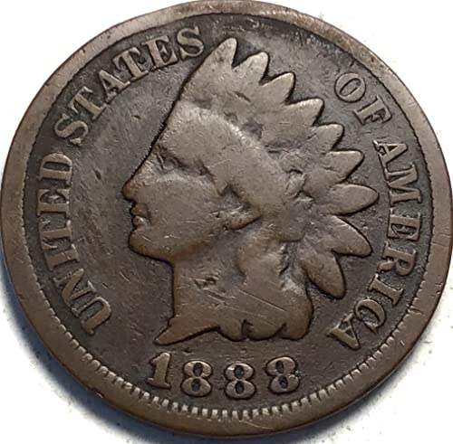 1888 P Indian Hean Cent Penny Seller Good