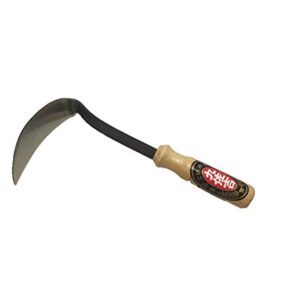 BlueArrowExpress Kana Hoe 217 Japanese Garden Tool - Hand Hoe/Sickle is Perfect for Weeding and Cultivating. The Blade Edge is Very Sharp.