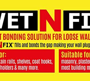 WETNFIX (20 Discs) - Fixing Wall Anchors Fast! Ideal for Loose Wall fixtures Such as Curtain Rails, Toilet roll Holders. Ideal for Drywall and Masonry.