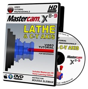 mastercam x8-x9 lathe & c-y axis video tutorial hd dvd
