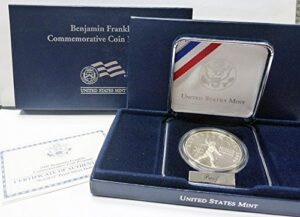 2006 p proof 2006 benjamin franklin scientist silver dollar $1 ogp us mint