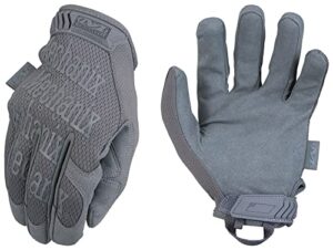 mechanix wear: the original tactical work gloves with secure fit, flexible grip for multi-purpose use, durable touchscreen safety gloves for men (grey, medium)