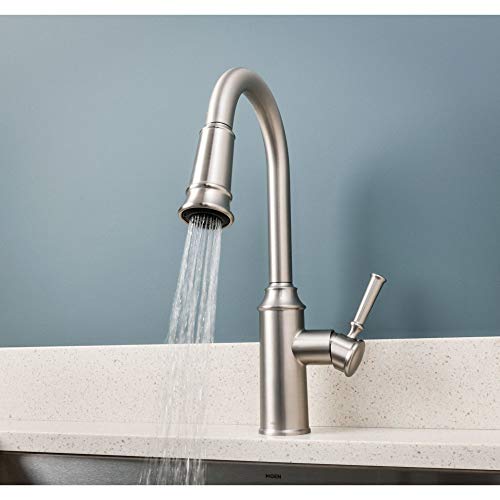 Moen 87731SRS Glenshire Spot resist Stainless one-handle High Arc pulldown Kitchen Faucet