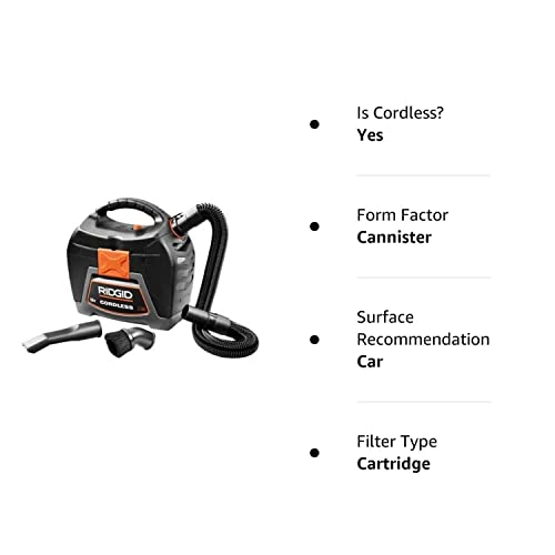 Ridgid 18-volt 3 Gal. Cordless Wet/dry Vacuum (Bare Tool)