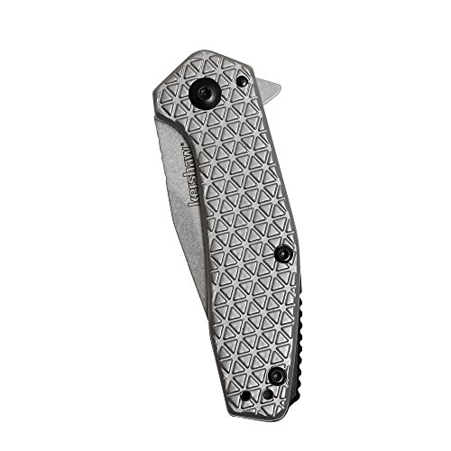 Kershaw Cathode Pocket Knife, 2.25" 4Cr14 Steel Tanto Blade, Assisted Spring Opening Knife, Folding EDC,Silver