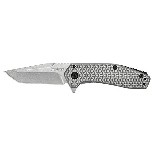 Kershaw Cathode Pocket Knife, 2.25" 4Cr14 Steel Tanto Blade, Assisted Spring Opening Knife, Folding EDC,Silver