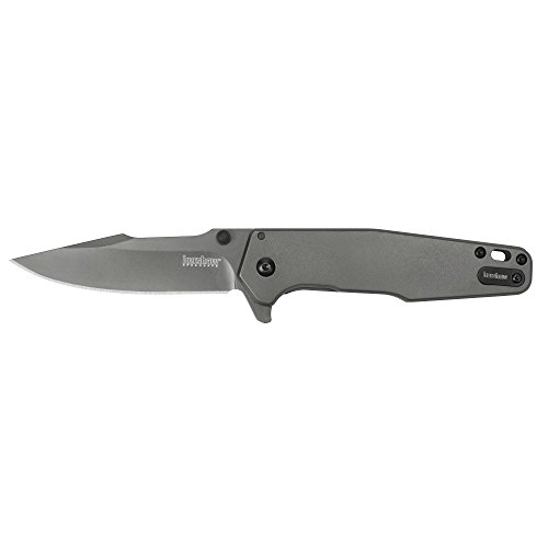 Kershaw Ferrite Pocket Knife, 3.3" 8Cr13MoV Steel Clip Point Blade, One-Handed Spring Assisted Opening EDC,Silver